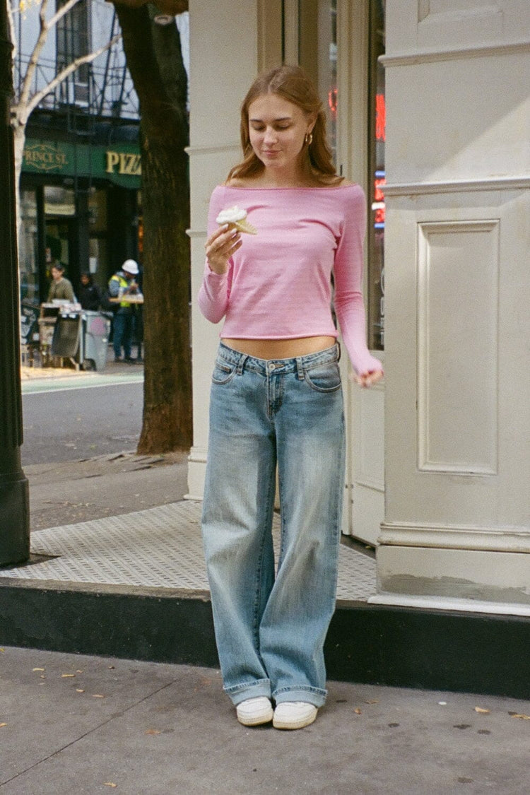Bonnie Striped Top | Bubblegum Pink Stripes / XS/S