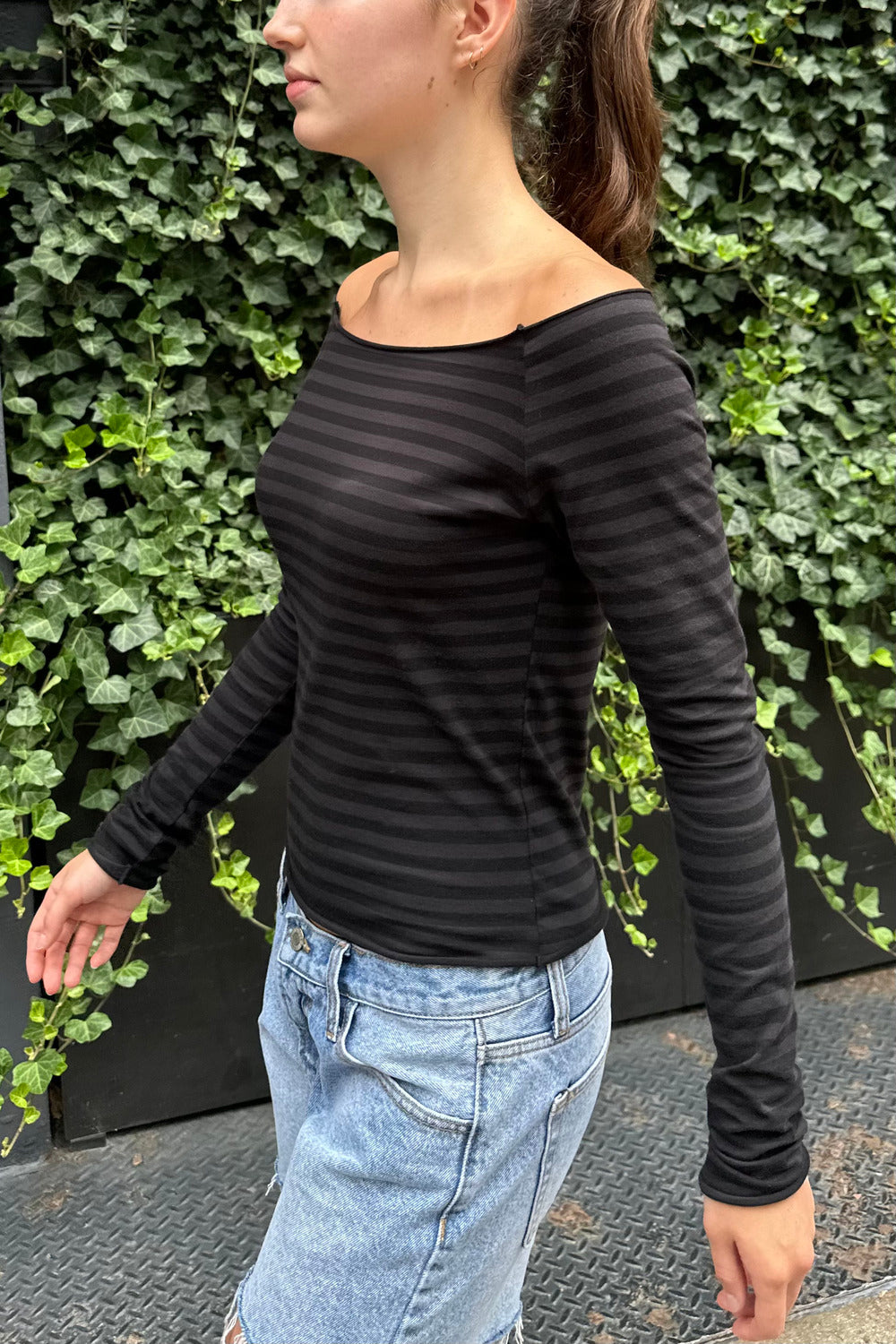 Black And Charcoal Stripes / XS/S