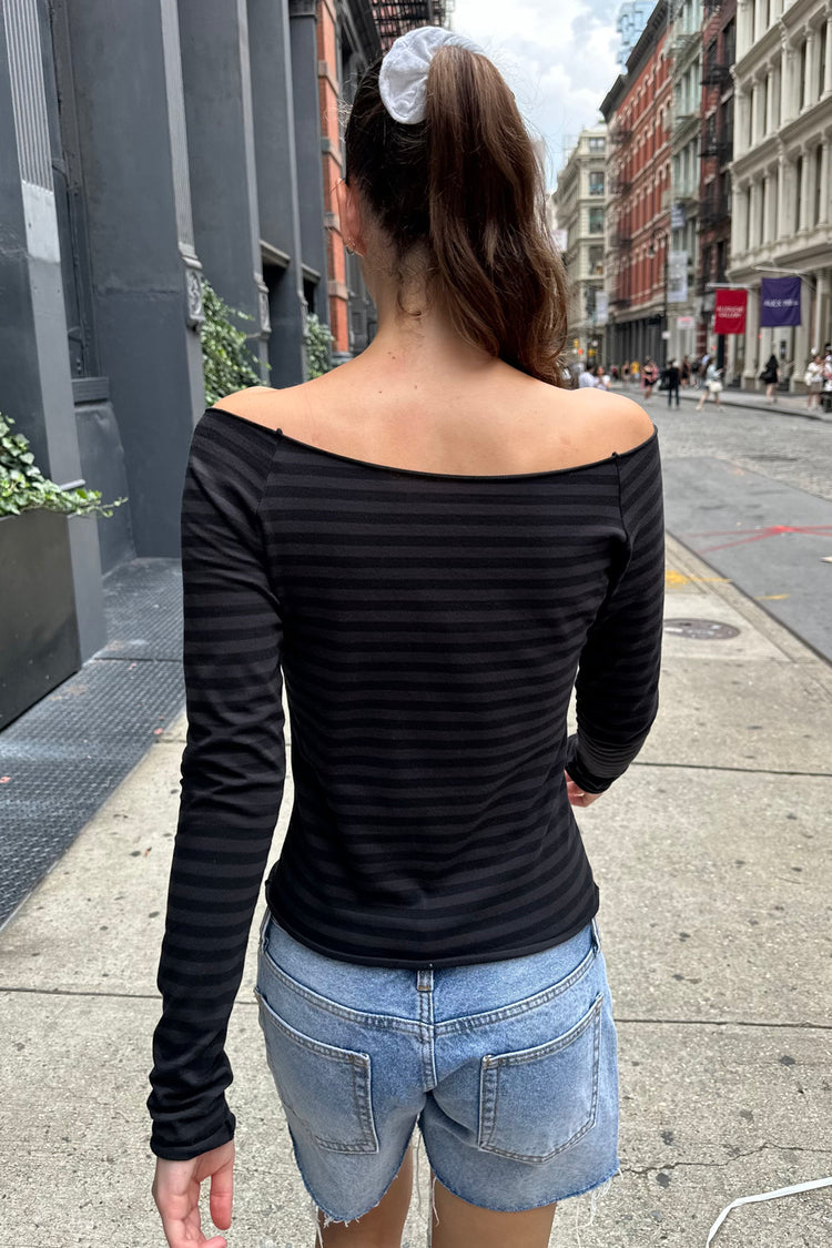 Black And Charcoal Stripes / XS/S