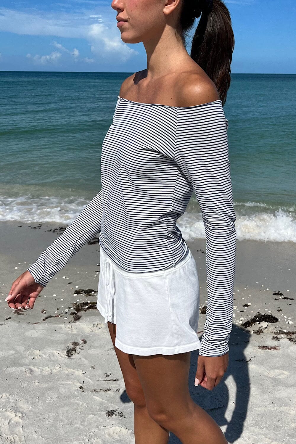 White And Blue Stripes / S
