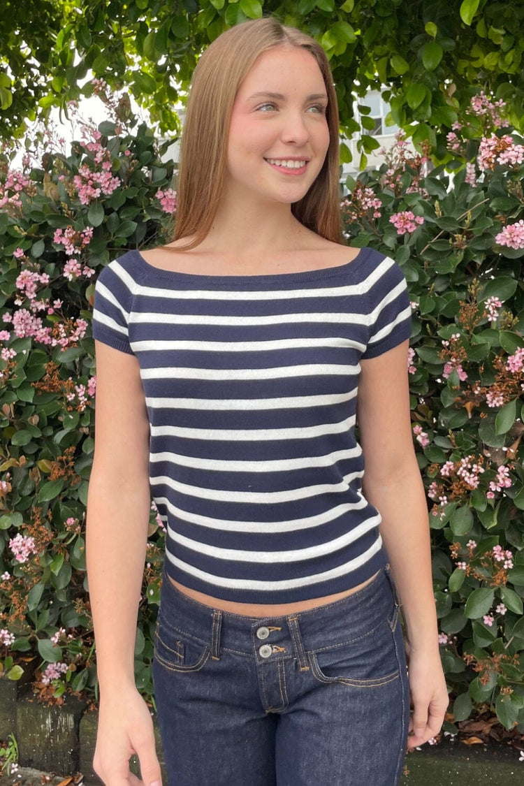 Coral Striped Top | Coral Striped Top