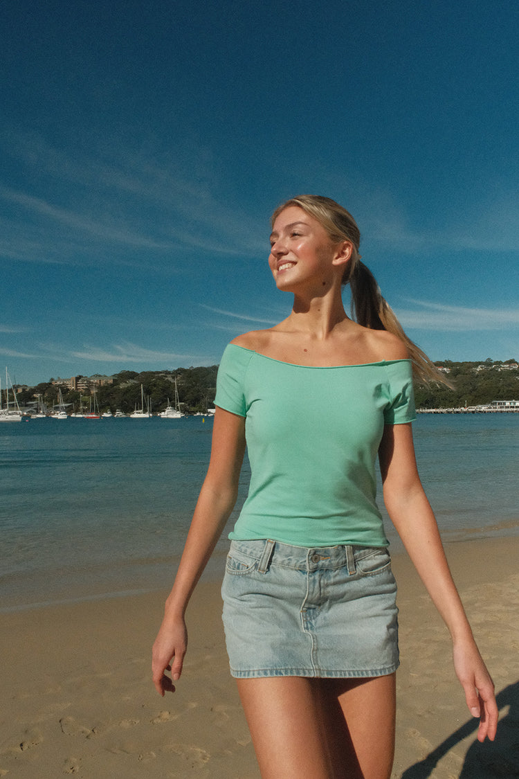 Bonnie Top | Seafoam Green / XS/S