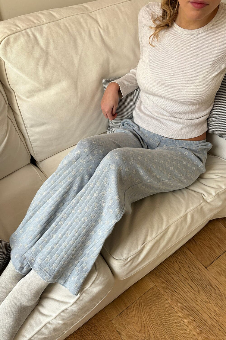 Keira Teddy Bear Sweatpants | Light Blue / S