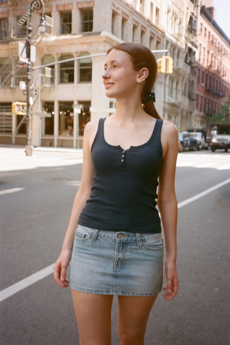 Dalis Long Tank |  Navy Blue / XS/S