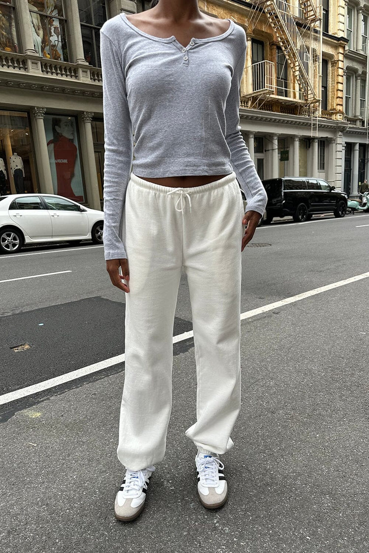 Rosa Tie Sweatpants | White / S/M