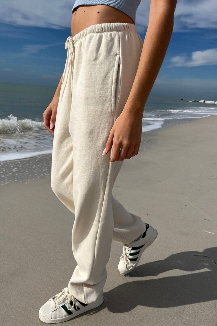 Rosa Tie Sweatpants | Ivory / S/M