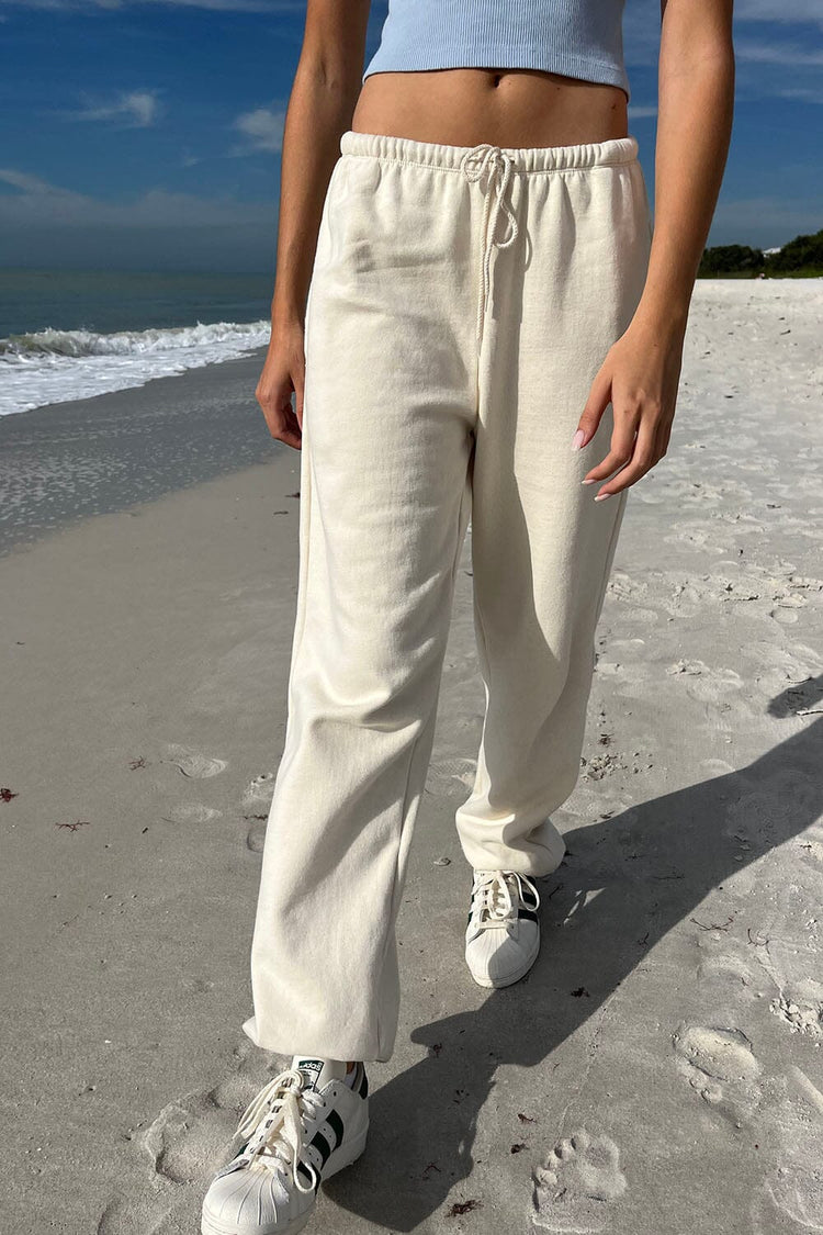 Rosa Tie Sweatpants | Ivory / S/M