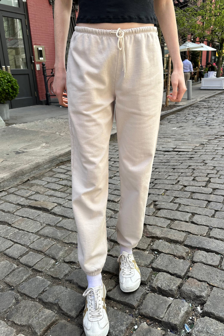 Rosa Tie Sweatpants | Light Beige / S/M