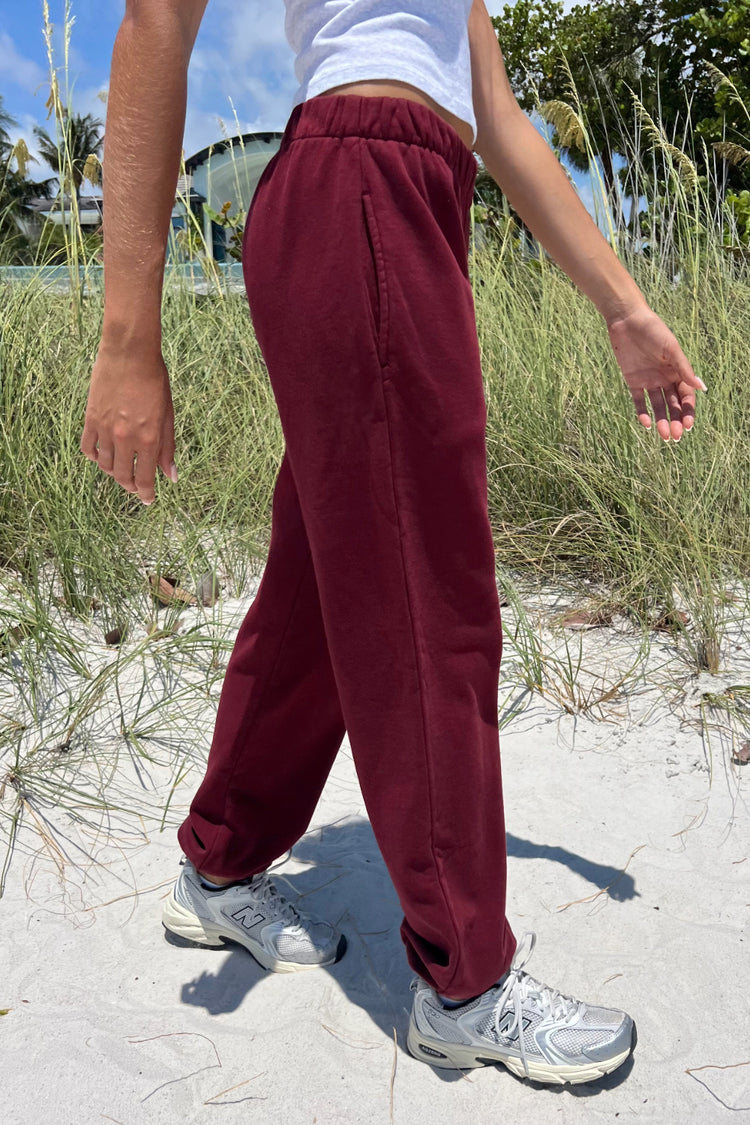 Rosa Sweatpants | Burgundy / S/M