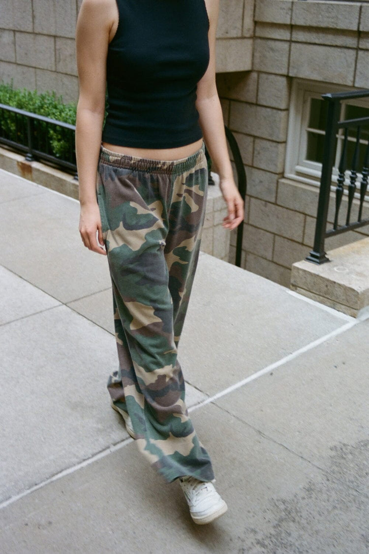 Anastasia Tie Sweatpants | Camouflage / S/M