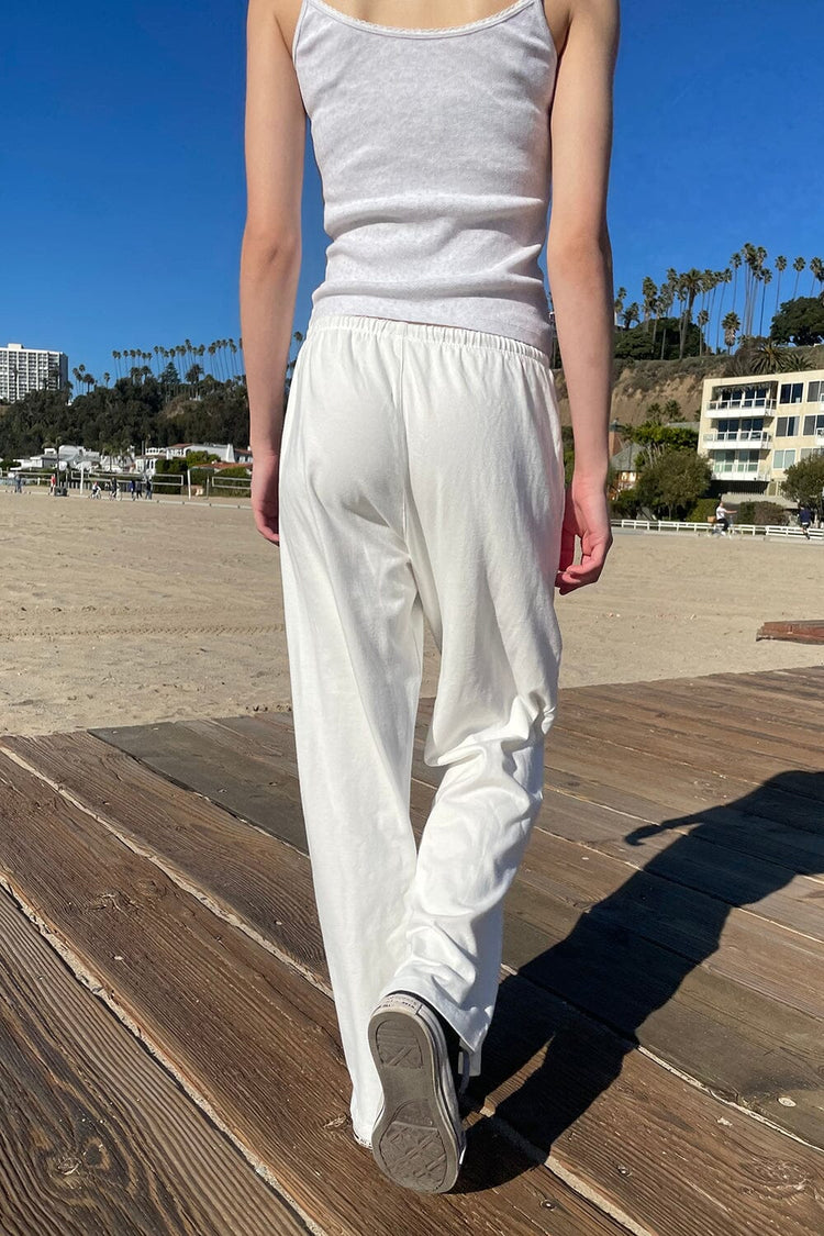 Autumn Tie Sweatpants | White / S