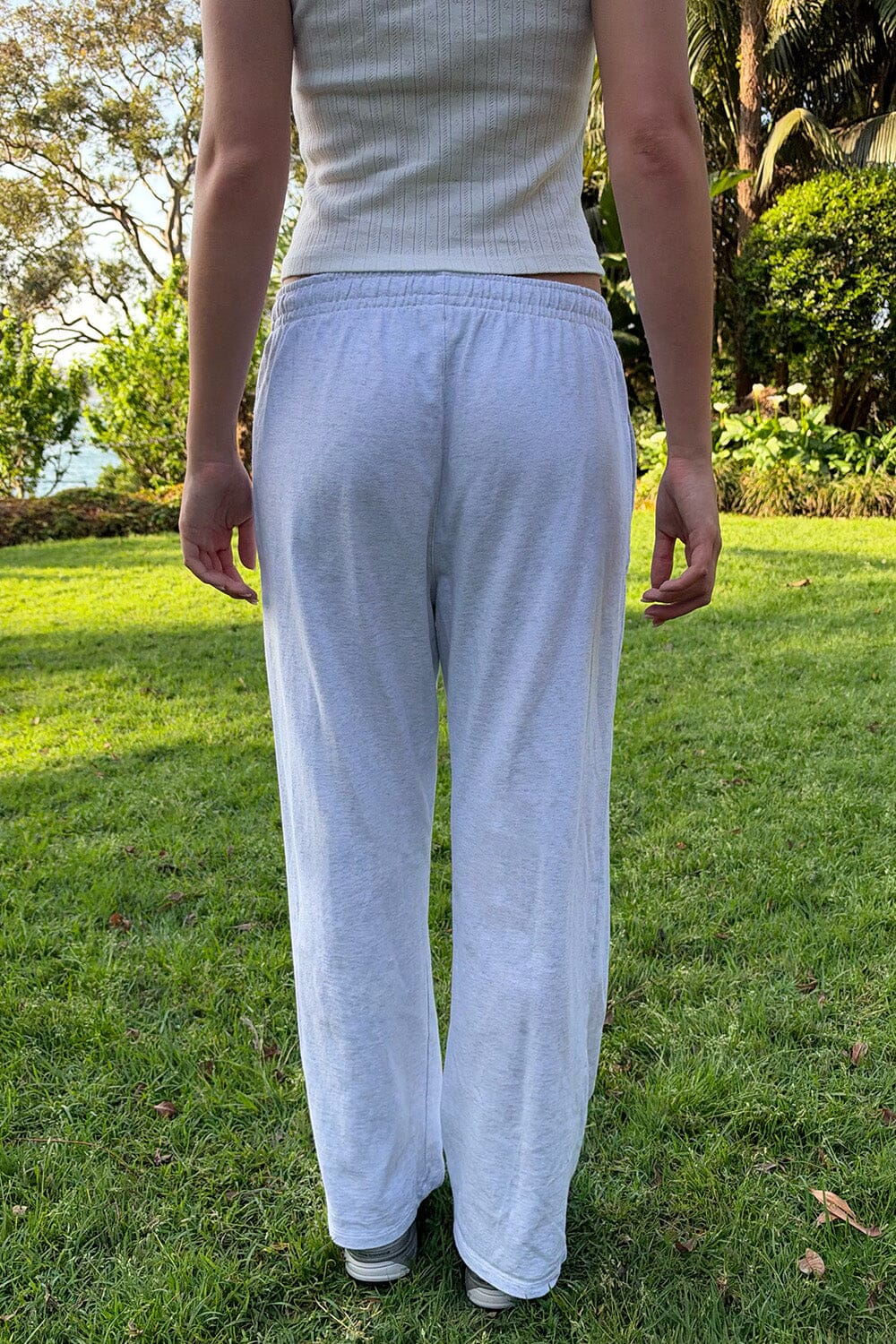 Anastasia Tie Sweatpants | Silver Grey / S/M