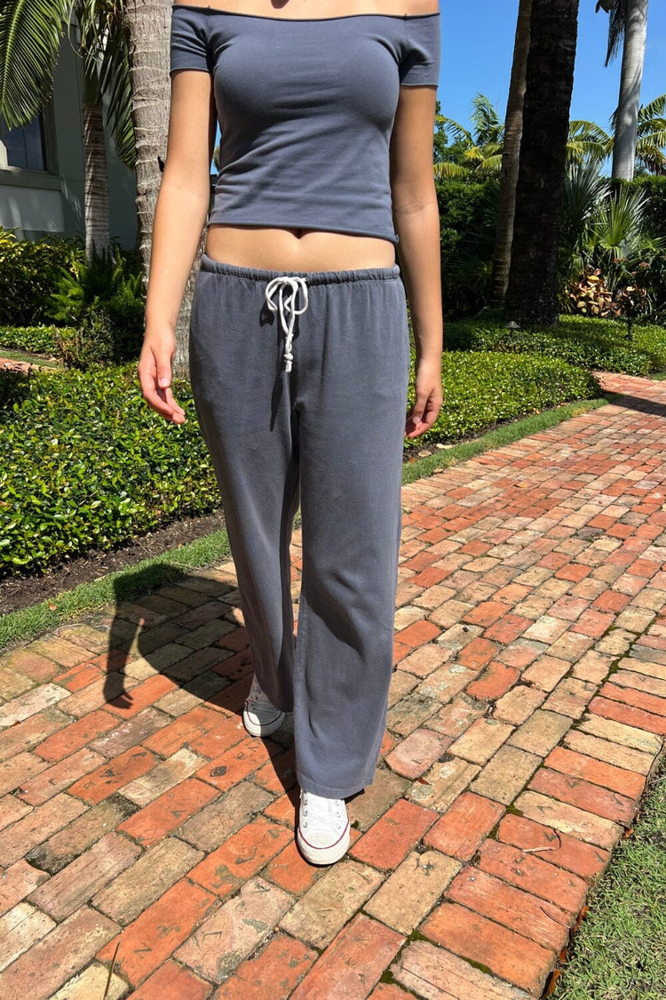 Anastasia Tie Sweatpants | Faded Navy Blue / S