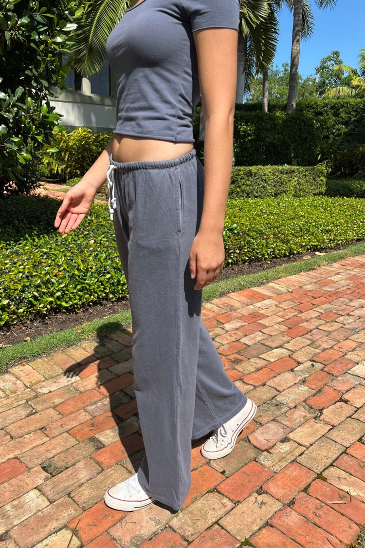 Anastasia Tie Sweatpants | Faded Navy Blue / S