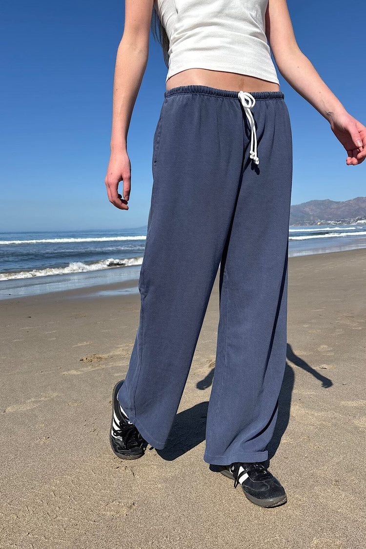 Anastasia Tie Sweatpants | Faded Blue Navy / S