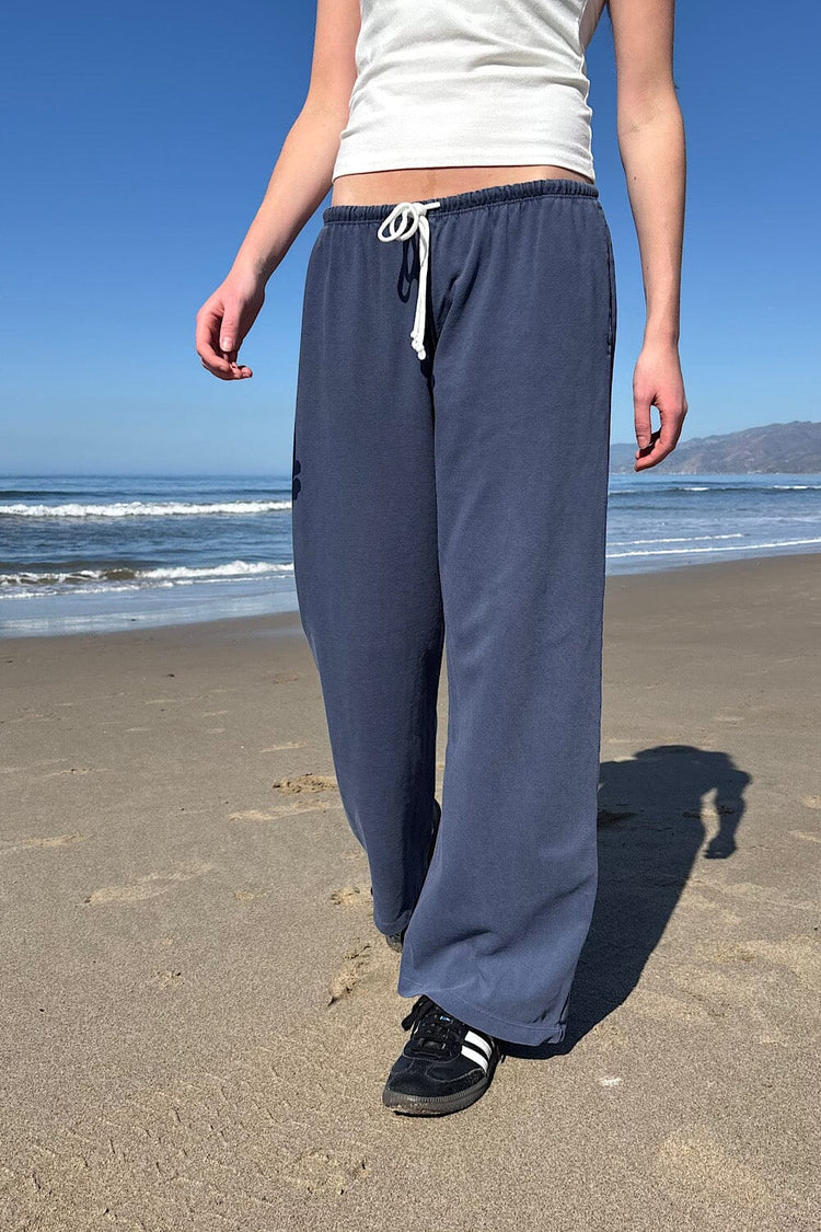 Anastasia Tie Sweatpants | Faded Blue Navy / S
