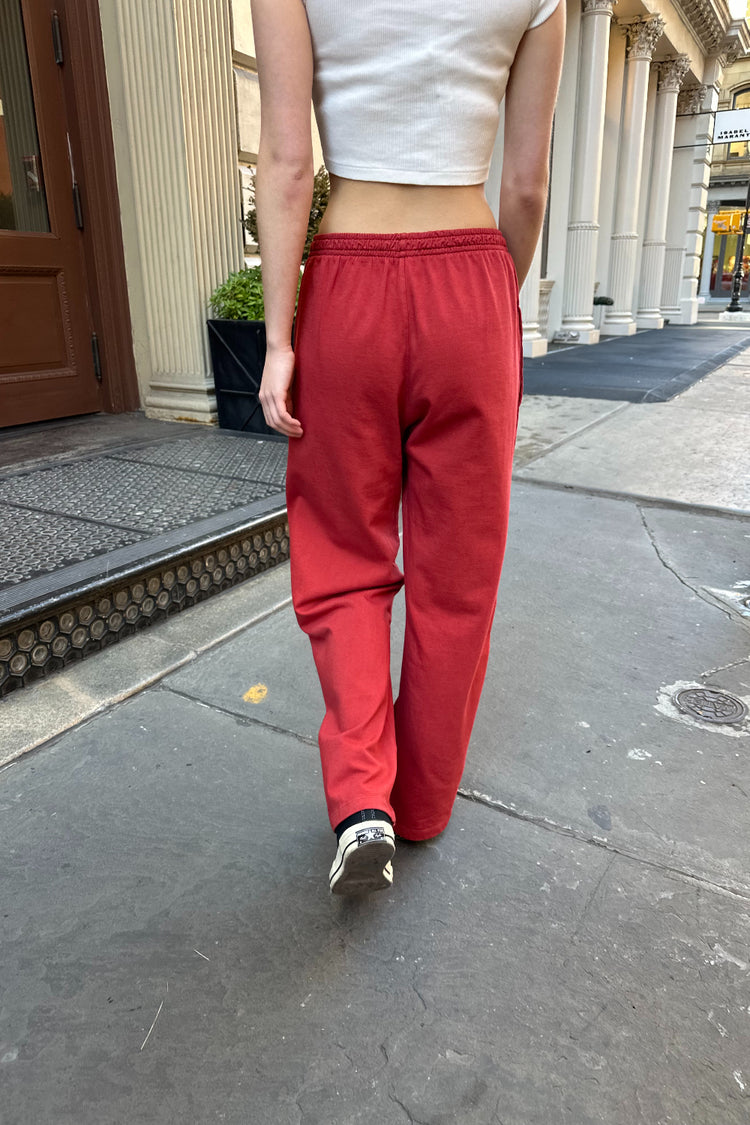 Anastasia Tie Sweatpants | Orange Red