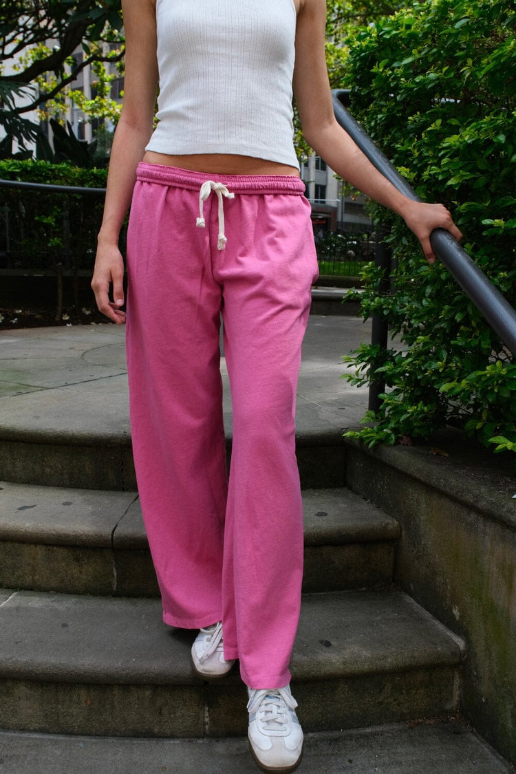 Anastasia Tie Sweatpants | Fuchsia / S/M