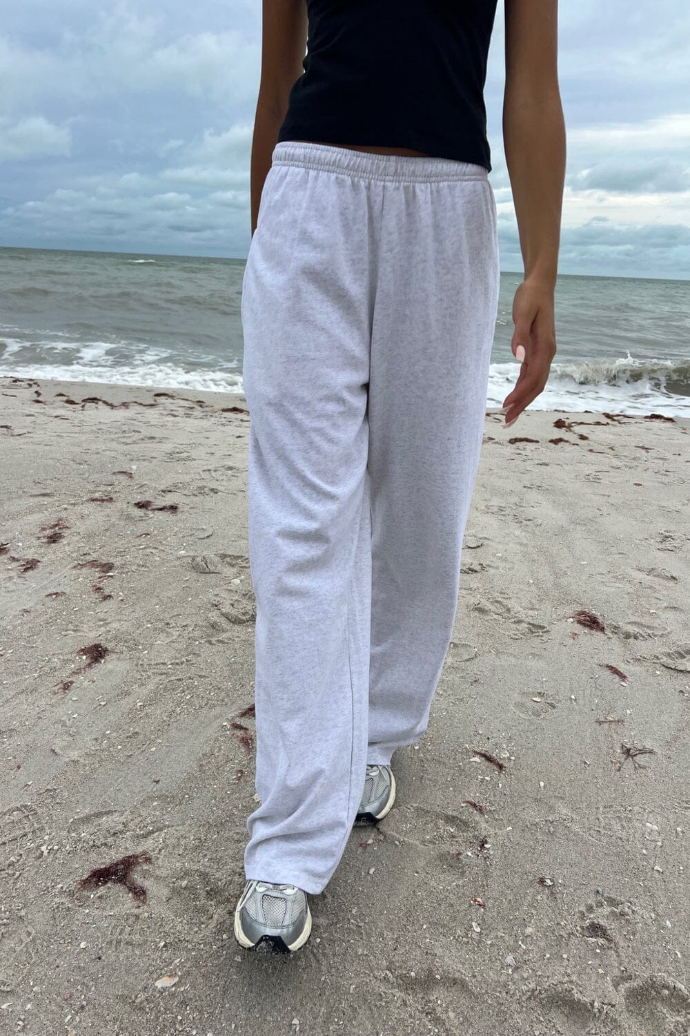 Anastasia Tie Sweatpants | Super Light Grey / S/M