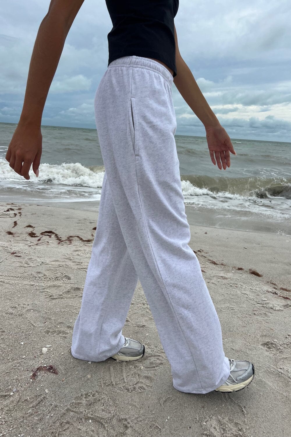 Anastasia Tie Sweatpants | Super Light Grey / S/M