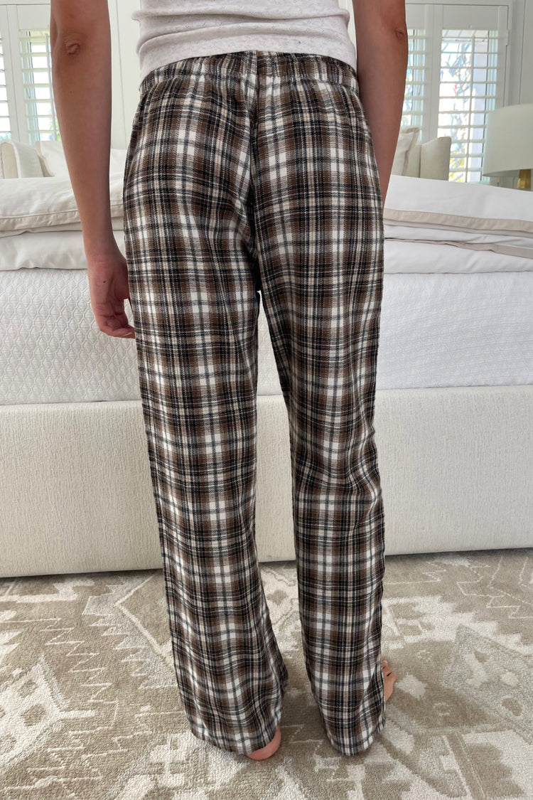 Catherine Pants | Brown And Cream Plaid / S/M