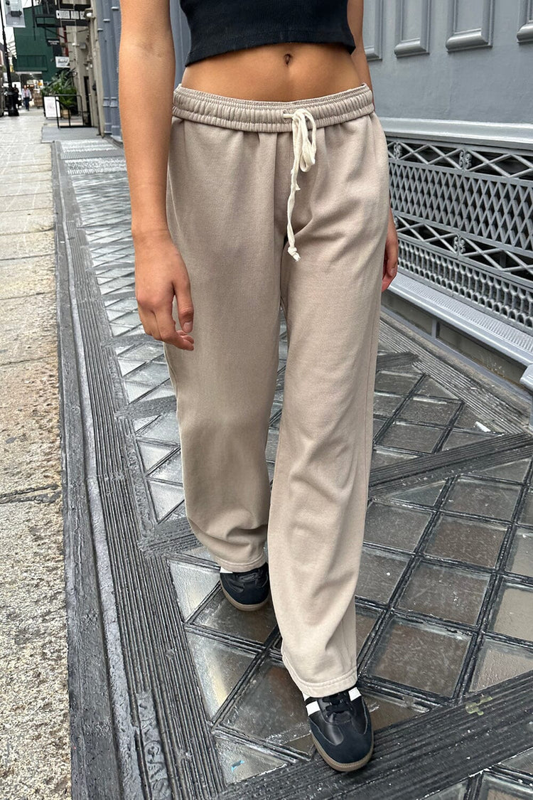 Anastasia Tie Sweatpants | Sand / S/M