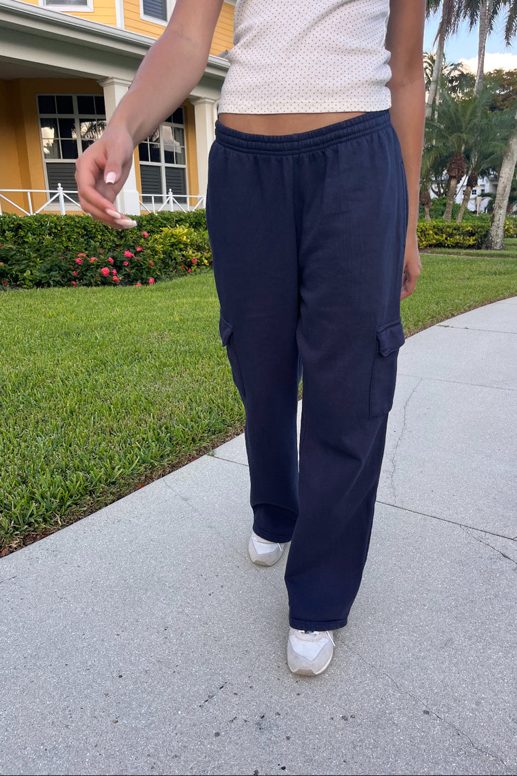 Anastasia Soft Pocket Sweatpants | Navy Blue / S