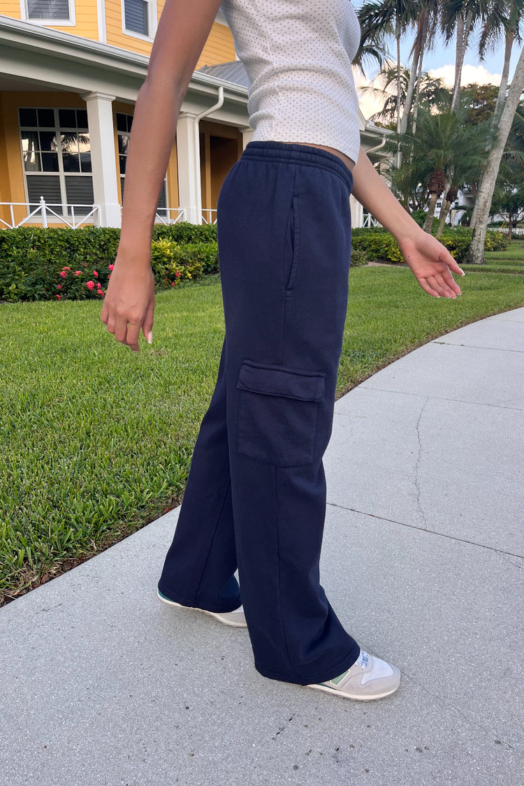 Anastasia Soft Pocket Sweatpants | Navy Blue / S