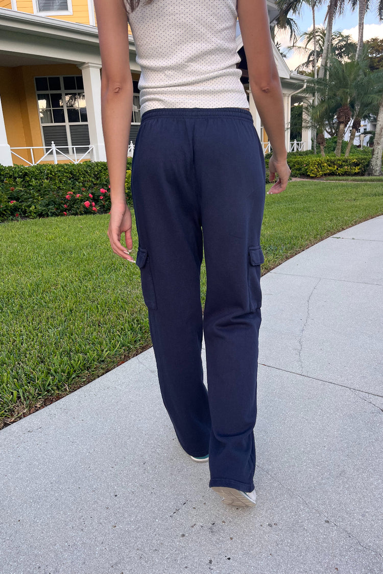 Anastasia Soft Pocket Sweatpants | Navy Blue / S