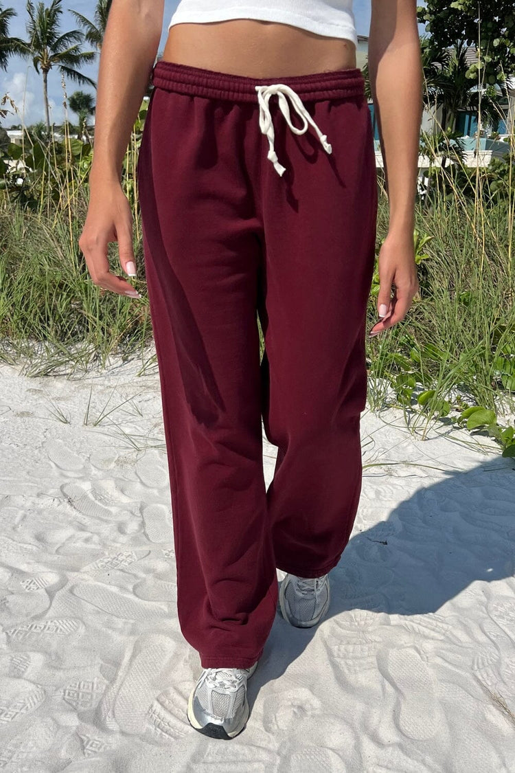 Anastasia Soft Sweatpants | Burgundy / S/M