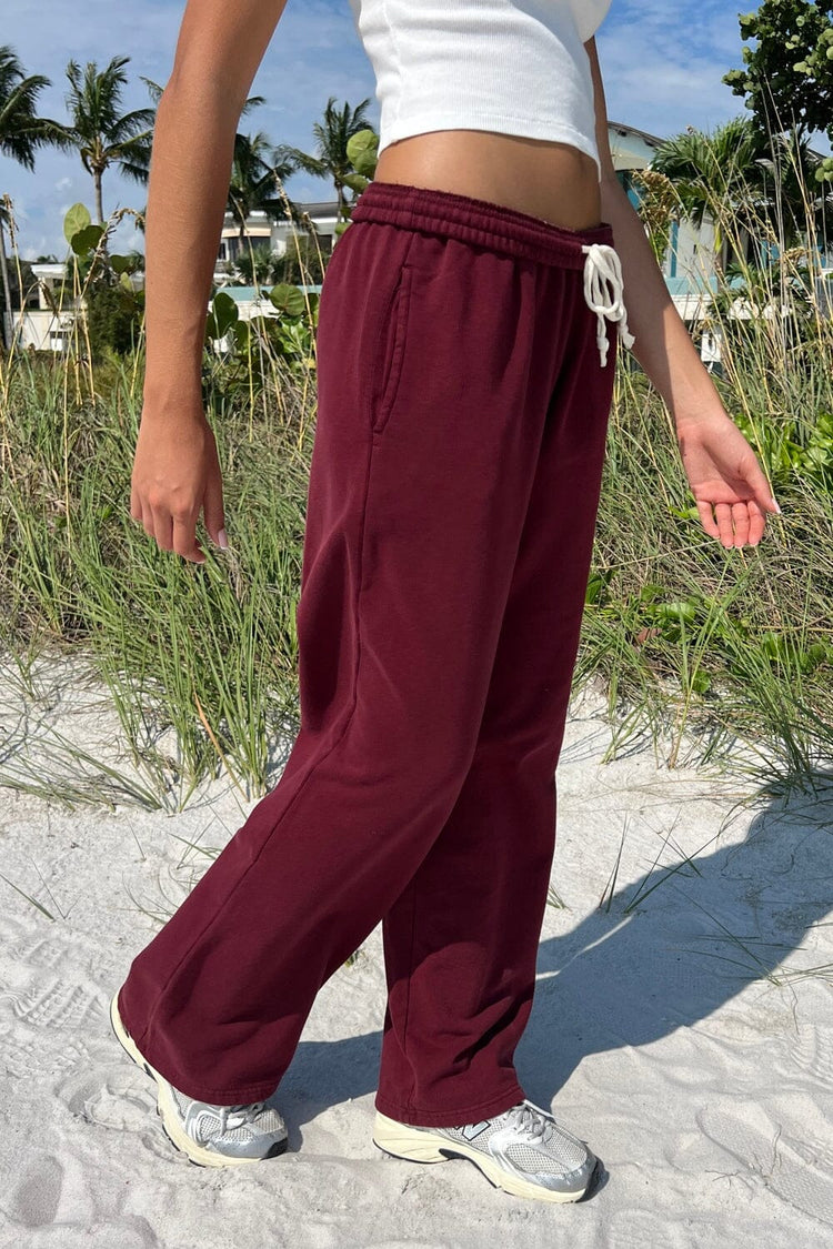 Anastasia Soft Sweatpants | Burgundy / S/M