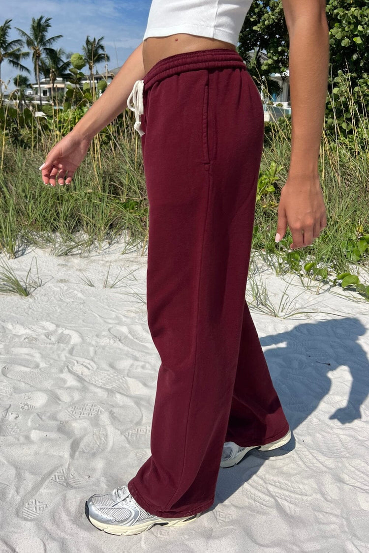 Anastasia Soft Sweatpants | Burgundy / S/M