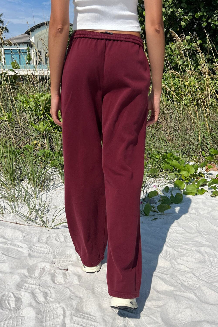 Anastasia Soft Sweatpants | Burgundy / S/M