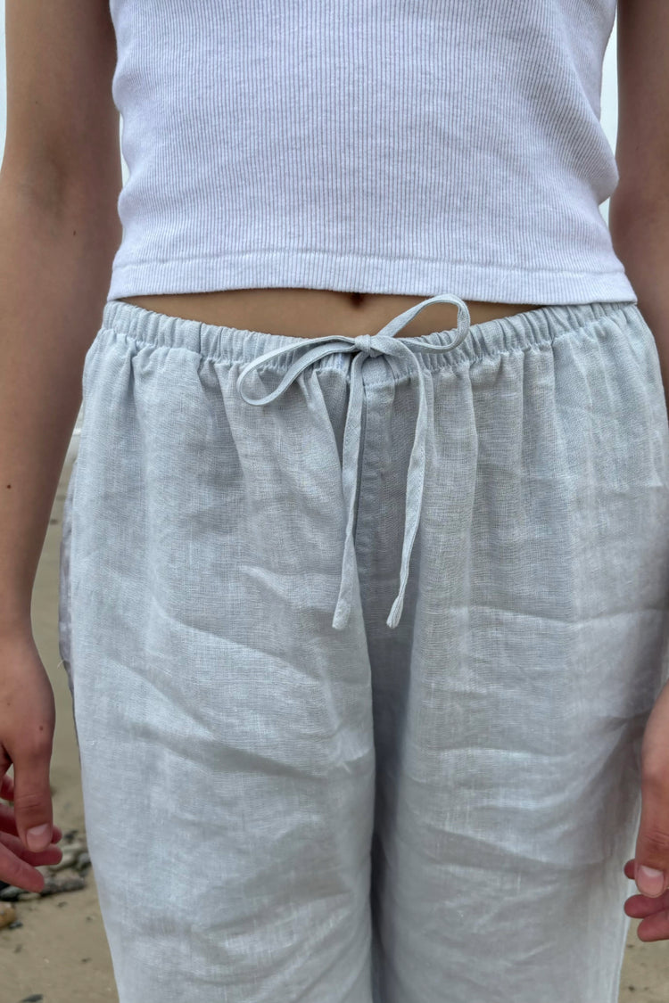 Anastasia Linen Pants | Pale Blue / S