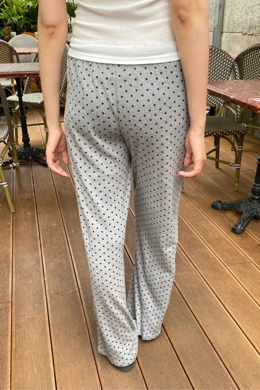 Anastasia Polka Dots Pants | Grey And Black Polka Dots / XS/S