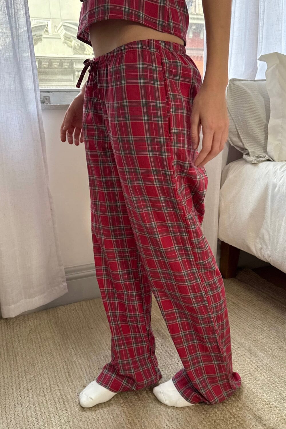 Faded Red With Green White Plaid / XS/S