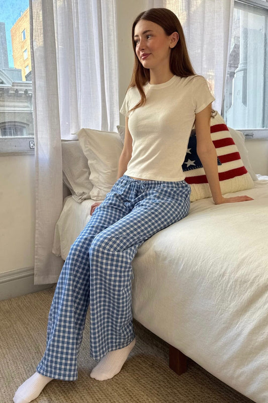 Blue And White Plaid / XS/S