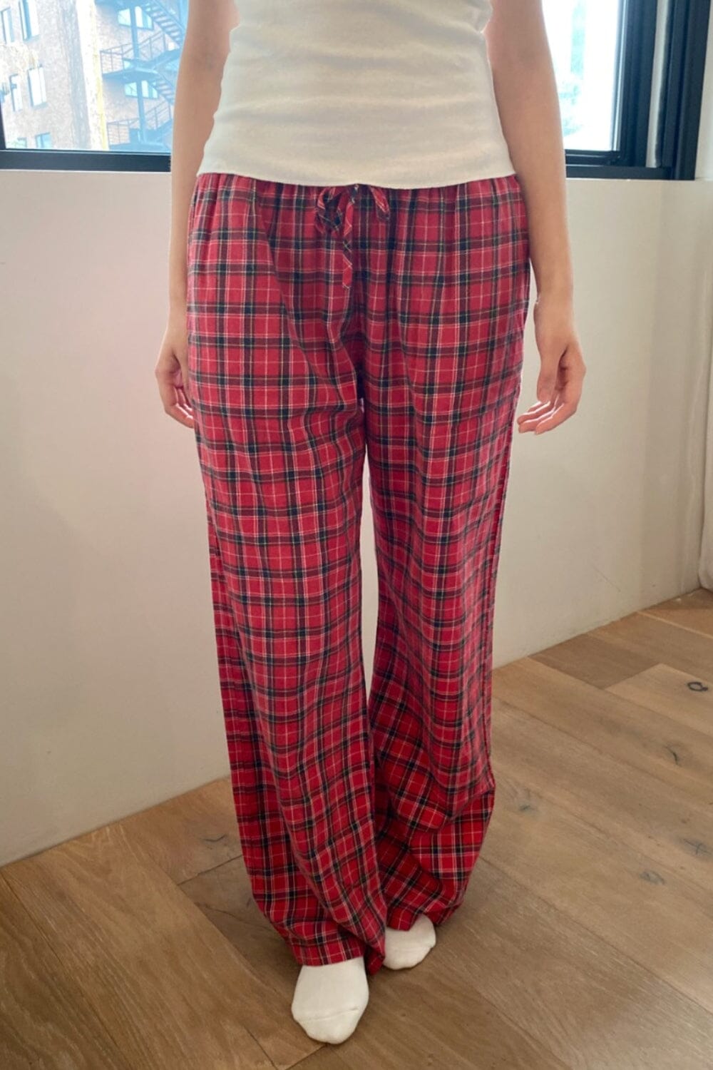 Noelia Plaid Pants | Red Green White Yellow Plaid / XS/S