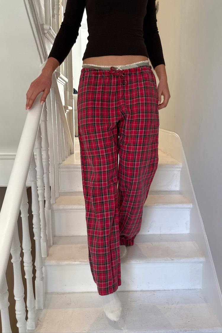 Noelia Plaid Pants | Red Green White Yellow Plaid / XS/S