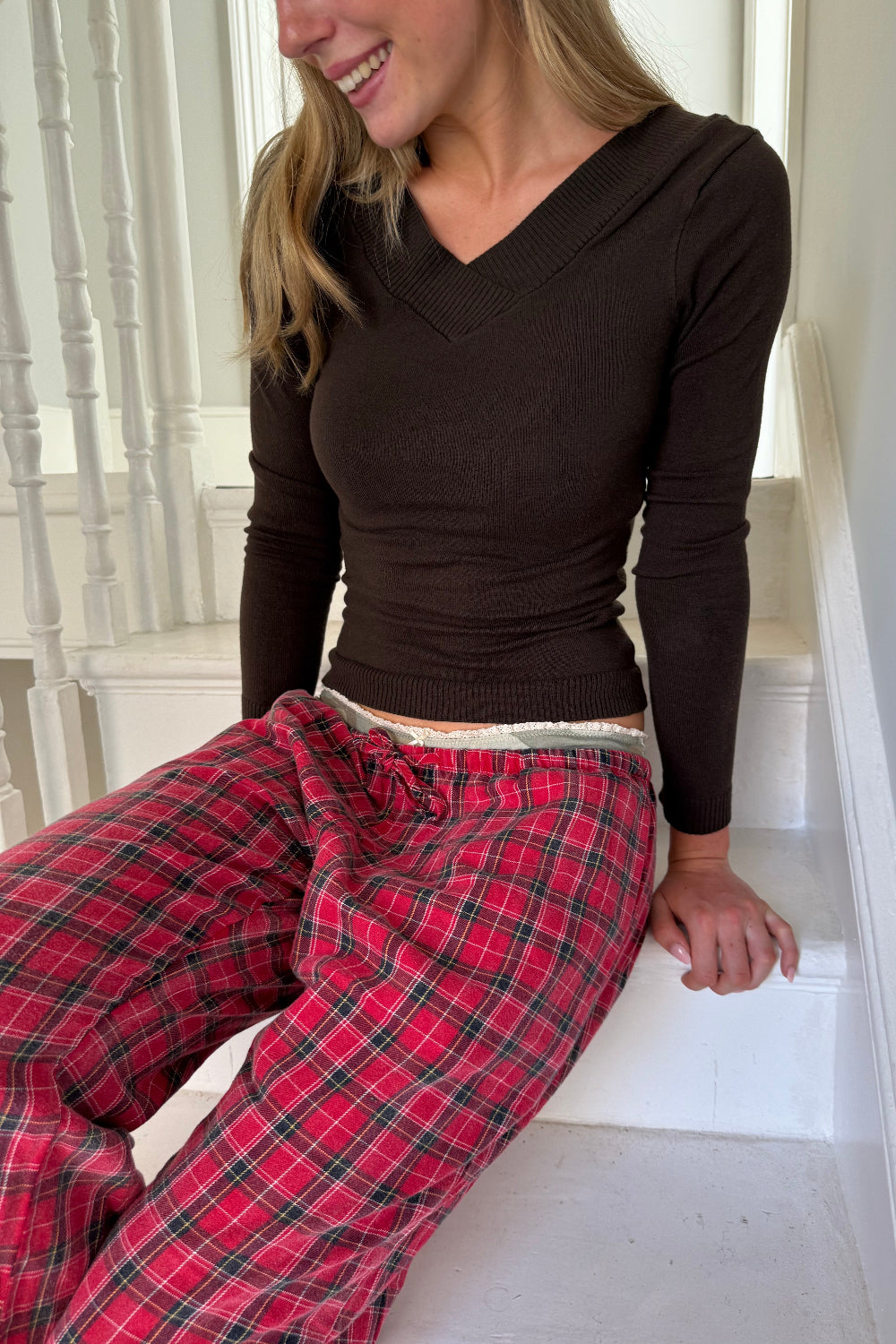 Noelia Plaid Pants | Red Green White Yellow Plaid / XS/S