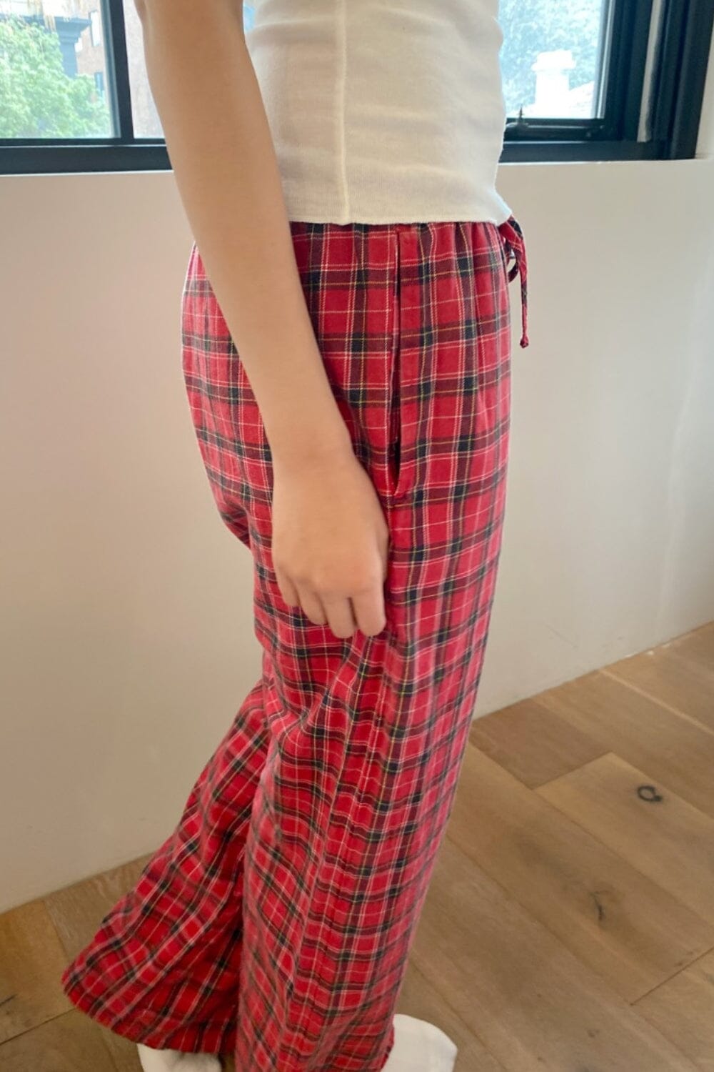 Noelia Plaid Pants | Red Green White Yellow Plaid / XS/S