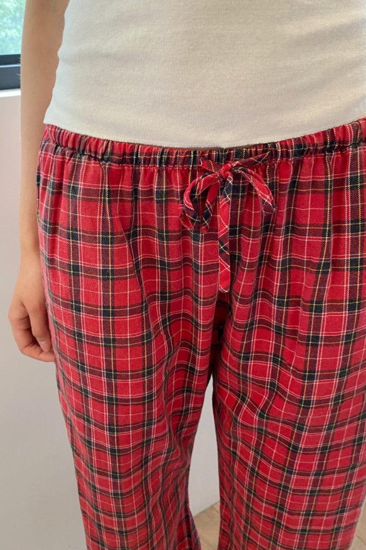 Noelia Plaid Pants | Red Green White Yellow Plaid / XS/S