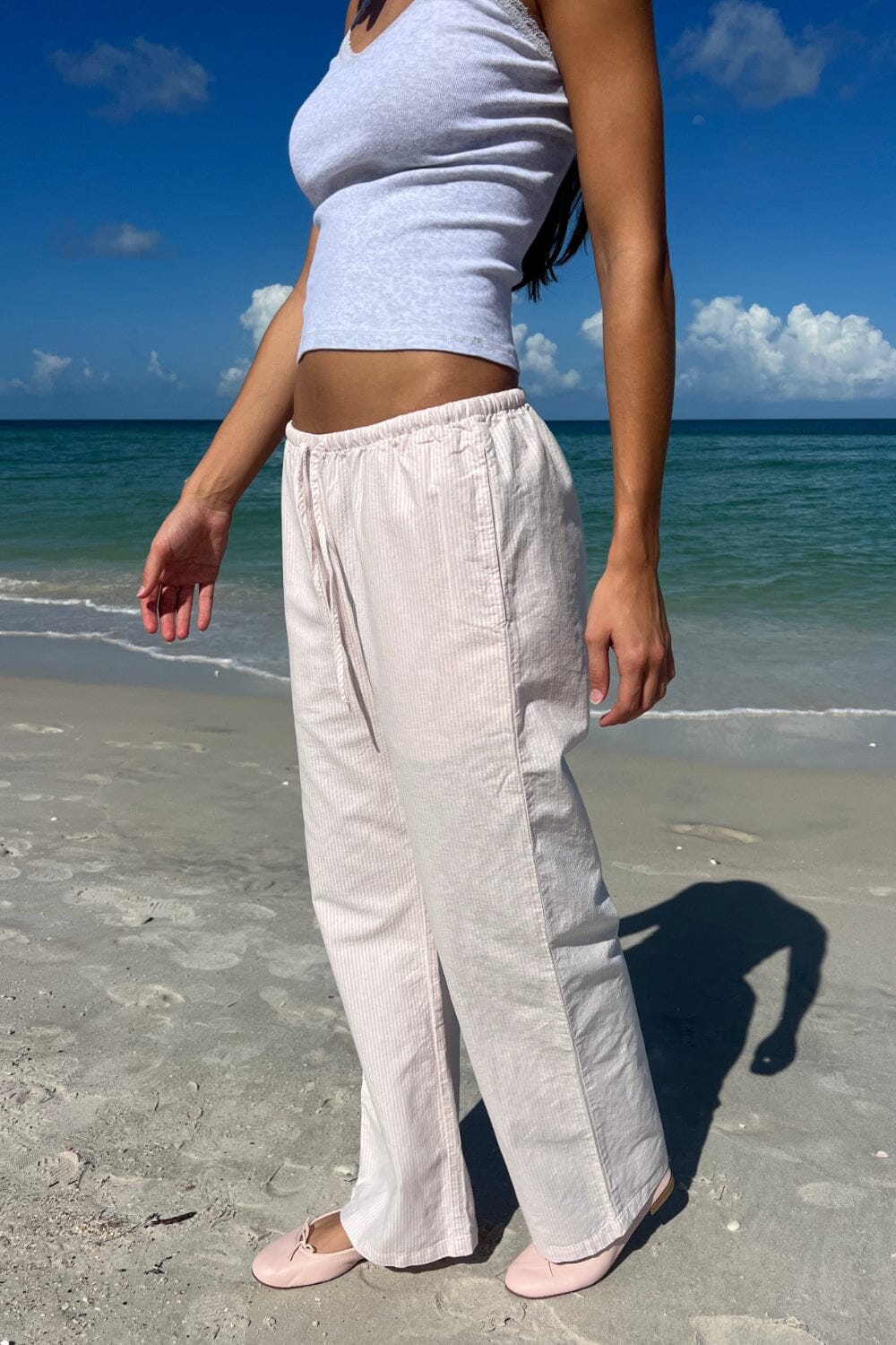 Pink And White Vertical Stripes / S/M