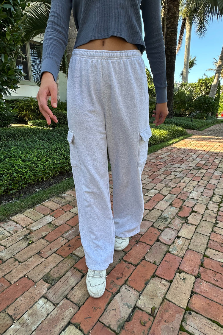 Anastasia Soft Pocket Sweatpants | Silver Grey / S/M