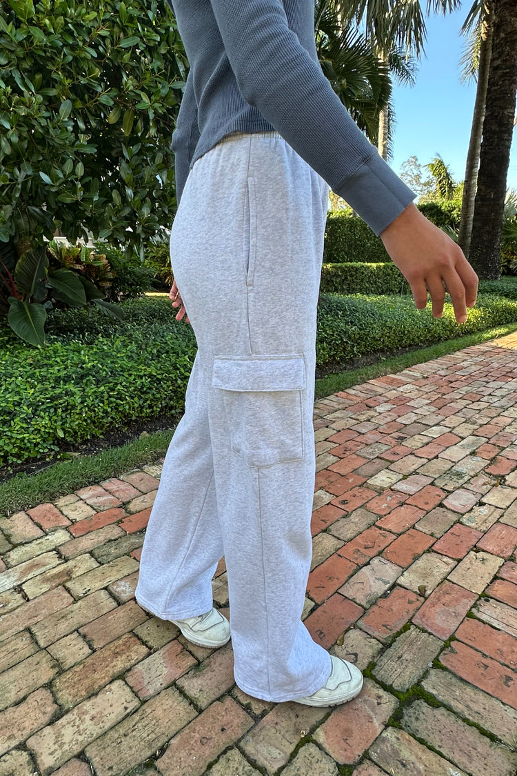 Anastasia Soft Pocket Sweatpants | Silver Grey / S/M