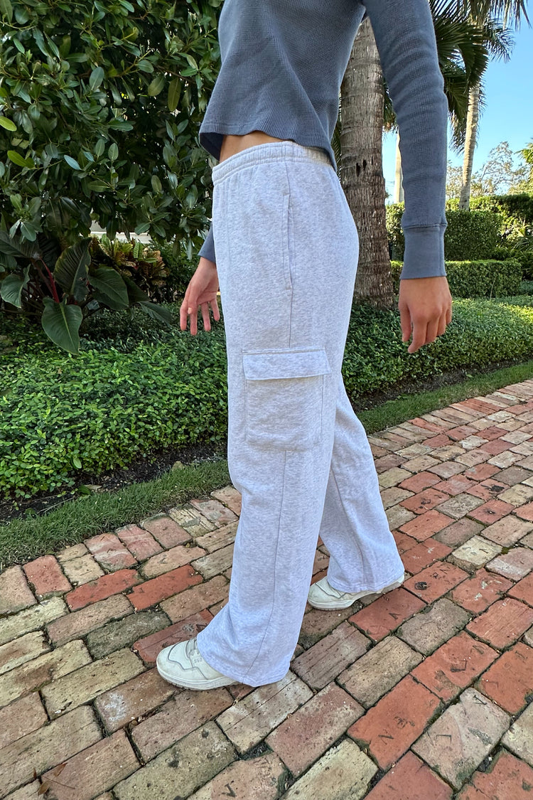 Anastasia Soft Pocket Sweatpants | Silver Grey / S/M