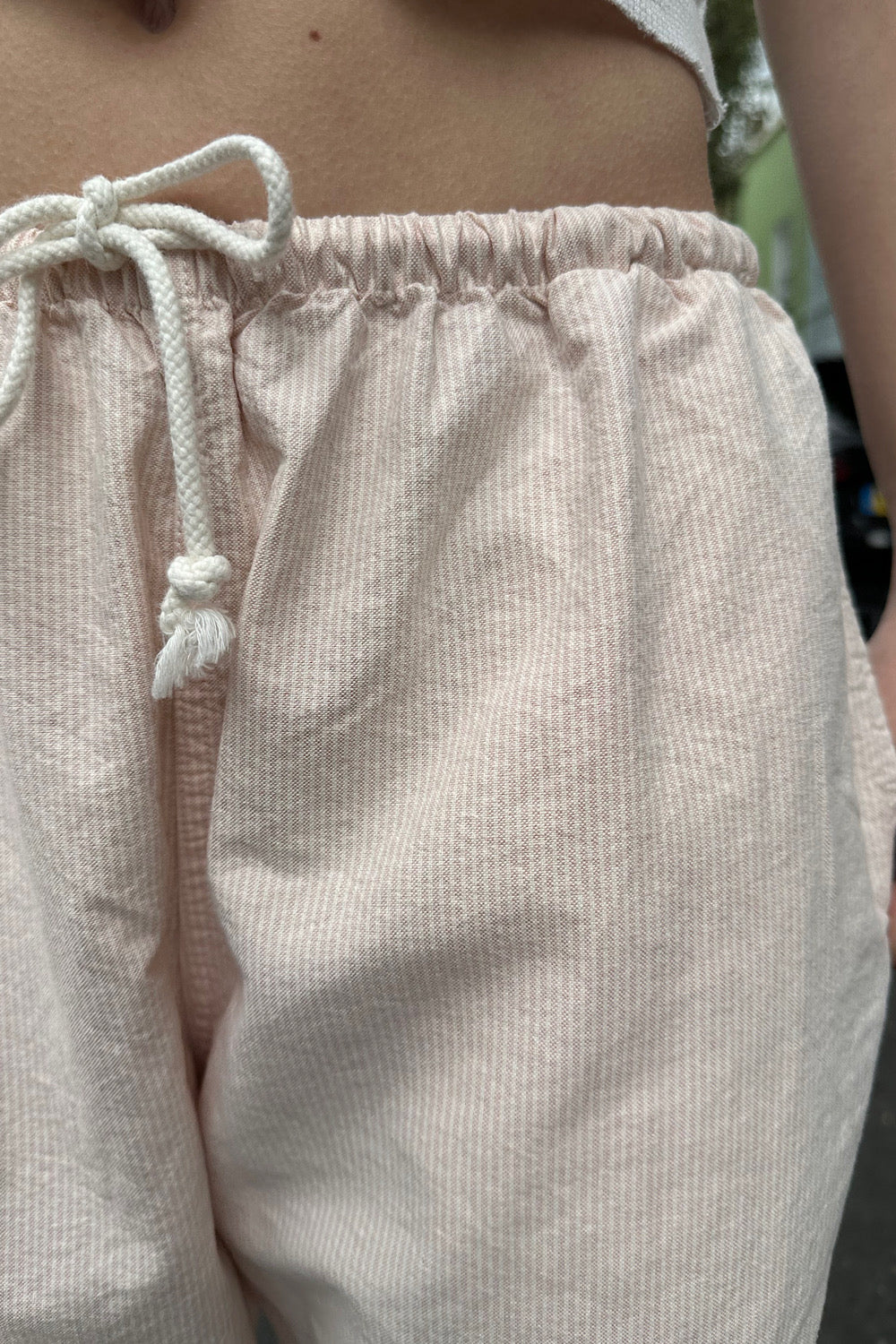 Linen Pants Women Pantalón Brandy Melville Nanda De Lino Rosa