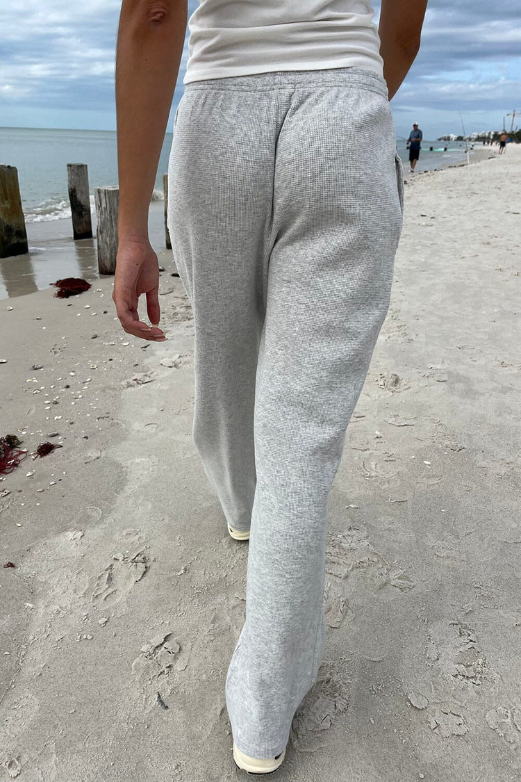 Anastasia Waffle Sweatpants | Light Heather Grey / S/M