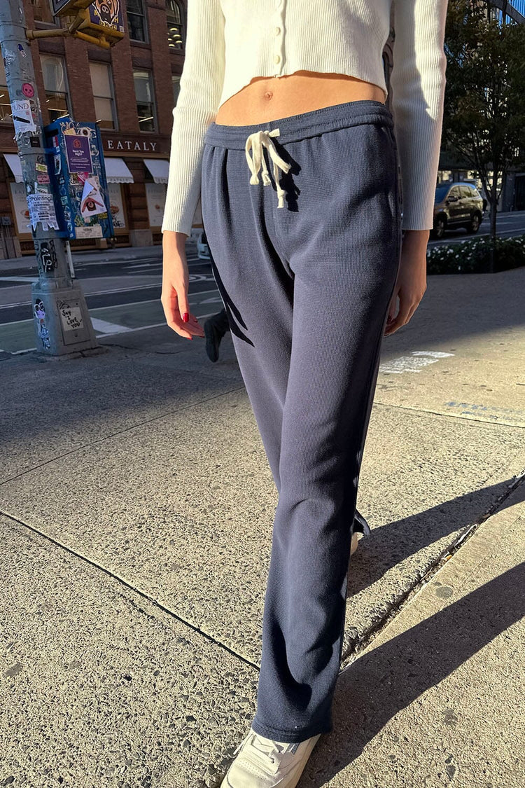 Anastasia Waffle Sweatpants | Navy Blue / S/M