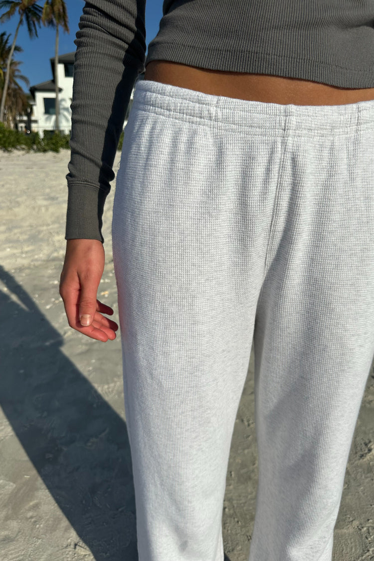 Anastasia Waffle Sweatpants | Silver Grey / S/M